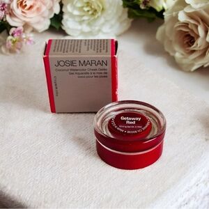 NIB Josie Maran Coconut Watercolor Cheek Gelée Blush Cheek Color GETAWAY RED